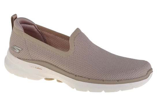 Skechers Go Walk 6 - Clear Virtue 124505-NAT, Damskie, buty sneakers, Beżowy SKECHERS