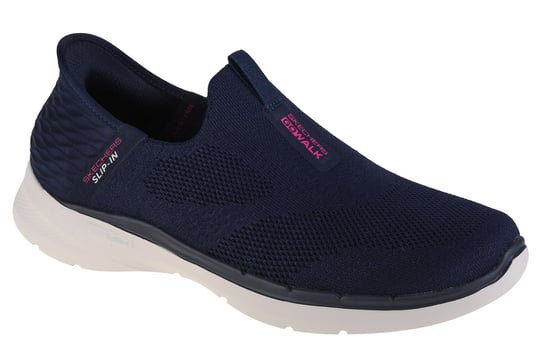 Skechers Go Walk 6 - Fabulous View 124569-NVY, Damskie, buty sneakers, Granatowy SKECHERS