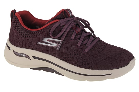 Skechers Go Walk Arch Fit Unify 124403-BURG, Damskie, buty sneakers, Bordowe SKECHERS