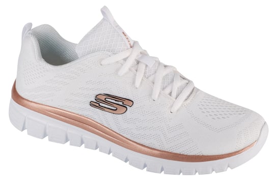 Skechers Graceful - Get Connected 12615-WTRG, Damskie, buty sneakers, Biały SKECHERS