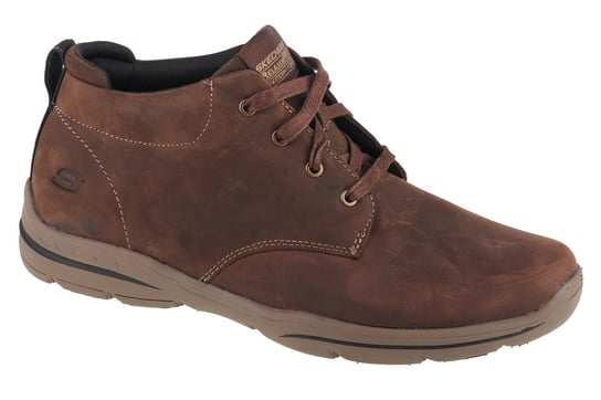 Skechers Harper Melden 64857-Choc, Męskie, Trzewiki, Brązowy SKECHERS