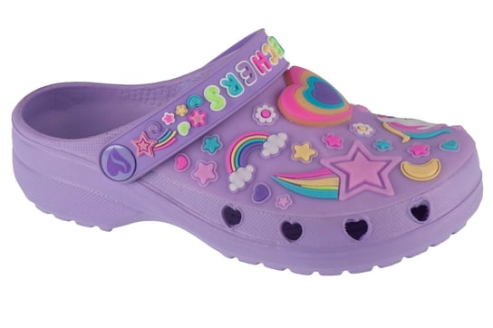 Skechers Heart Charmer - Girly Land 308406L-LVMT, dla dziewczynki, klapki, Fioletowy SKECHERS