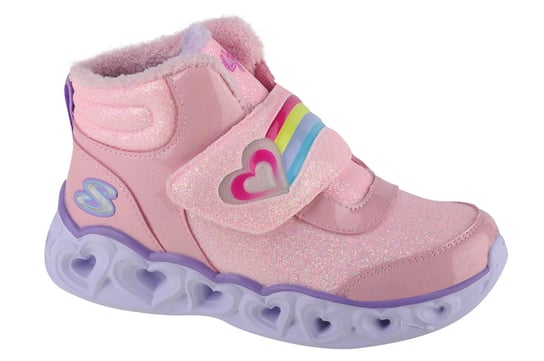 Skechers Heart Lights - Brilliant Rainbow 302669L-PKLV, dla dziewczynki, buty zimowe, Różowy SKECHERS