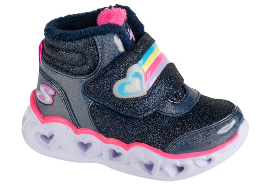 Skechers Heart Lights - Brilliant Rainbow 302669N-NVPK, dla dziewczynki, buty zimowe, Granatowy SKECHERS