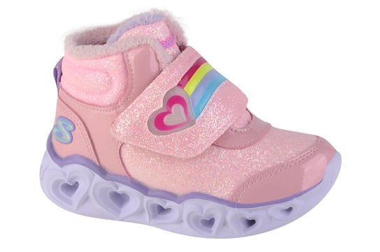 Skechers Heart Lights - Brilliant Rainbow 302669N-Pklv, Dla Dziewczynki, Buty Zimowe, Różowy SKECHERS