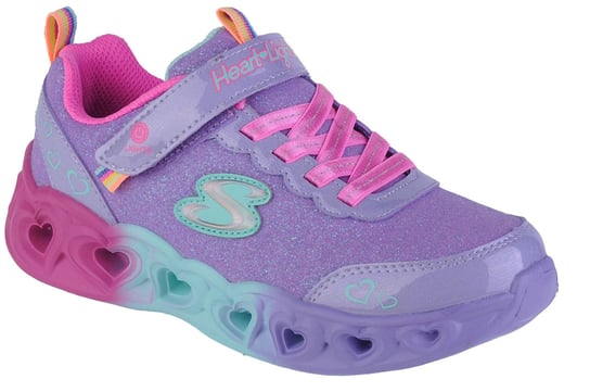 Skechers Heart Lights - Colorful Joyful 302684L-LVMT, dla dziewczynki, buty sneakers, Fioletowy SKECHERS