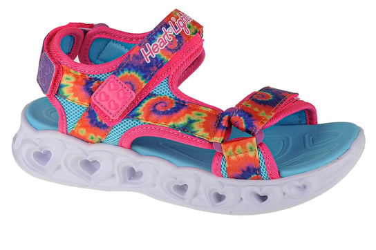 Skechers Heart Lights Sandal Color Groove 302160L-Hpmt Dziewczęce Sandały Wielokolorowe SKECHERS