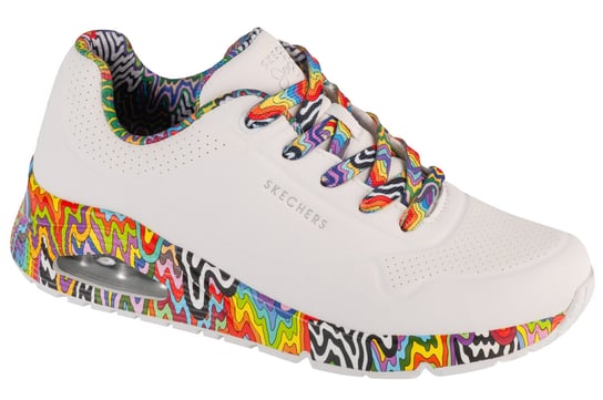 Skechers Jen Stark: Uno - Mini Drip 177959-WMLT, Damskie, buty sneakers, Biały SKECHERS