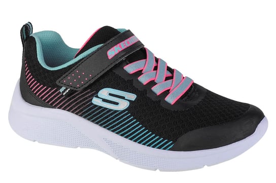 Skechers Microspec 302016L-BKAQ, Buty sportowe dla dziewczynki, czarne, rozmiar 27 1/2 SKECHERS