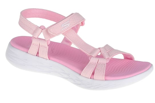 Skechers On The Go 600-Summer Sense 302117L-LTPK, dla dziewczynki, sandały, Różowe SKECHERS