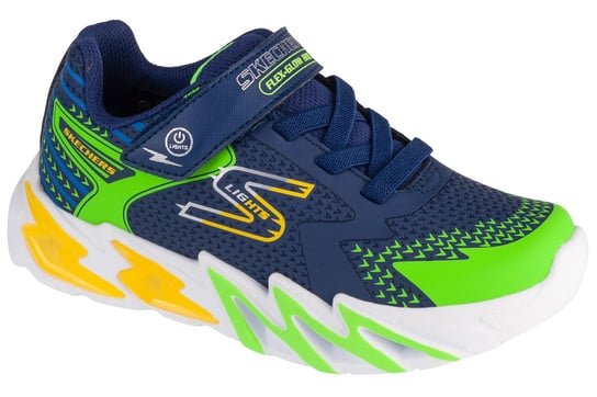 Skechers S-Lights: Flex-Glow Bolt 400138L-NVMT, dla chłopca, buty sneakers, Granatowy SKECHERS