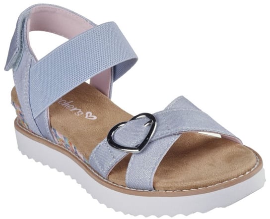 Skechers Sandały Dziecięce Miss Desert Kiss Hi niebieskie na koturnie 33,5 SKECHERS