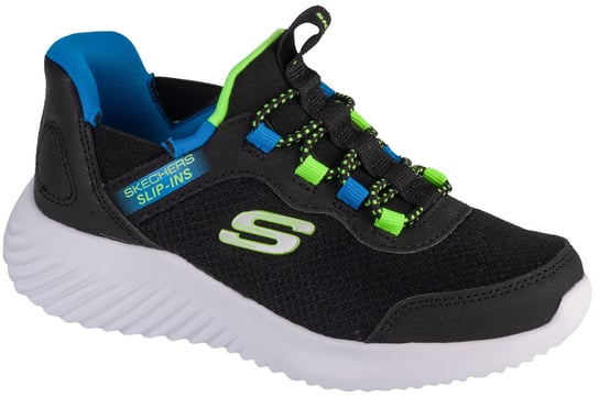 Skechers Slip-Ins: Bounder - Brisk-Burst 403822L-BBLM, dla dziewczynki, buty sneakers, Czarne SKECHERS