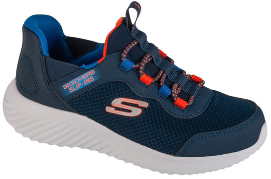 Skechers Slip-Ins: Bounder - Brisk-Burst 403822L-NVBL, dla dziewczynki, buty sneakers, Granatowy SKECHERS