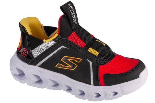 Skechers Slip-Ins: Hypno-Flash 2.0 - Vexlux 403830L-BKRD, dla chłopca, buty sneakers, Czarne SKECHERS