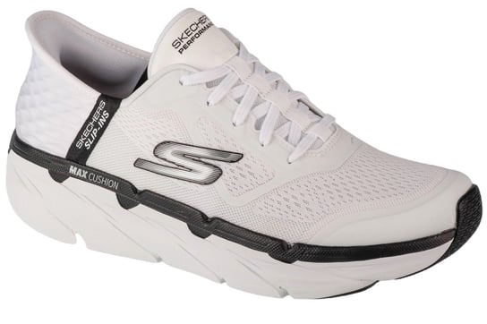 Skechers Slip-Ins: Max Cushioning Premier - Asce 220313-WBK, Męskie, buty do biegania, Biały SKECHERS