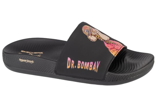 Skechers Snoop Dogg Hyper Slide - Dr. Bombay 251015-BBK, Męskie, klapki, Czarne SKECHERS