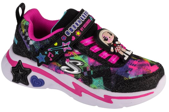 Skechers Snuggle Sneaks - Skech Squad 302214L-BKMT, dla dziewczynki, buty sneakers, Czarne SKECHERS