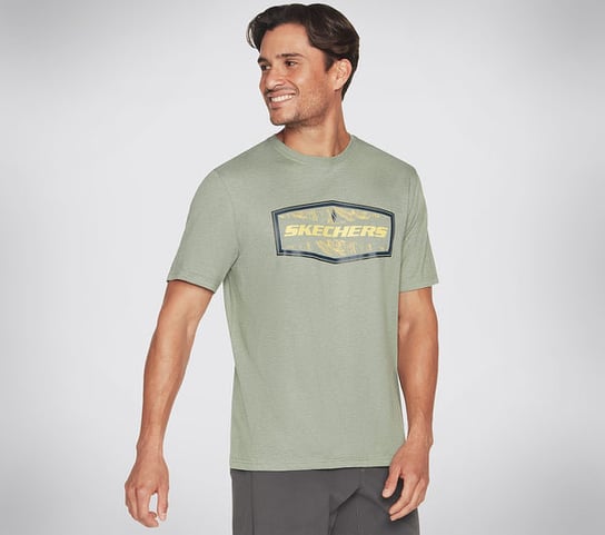 SKECHERS T-shirt Męski MTS368-LGGR L SKECHERS