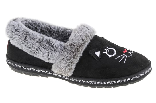 Skechers Too Cozy-Meow Pajama 33355-BLK, Damskie, kapcie, Czarne SKECHERS