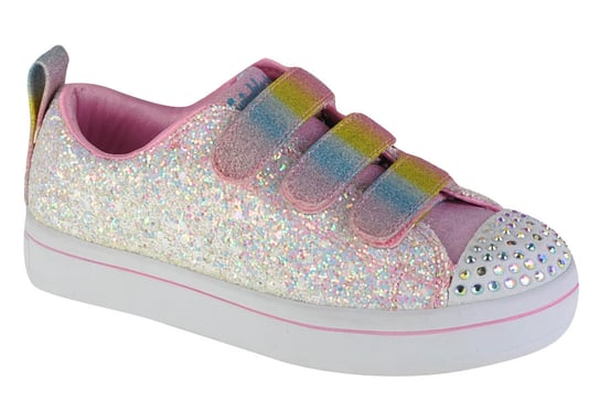Skechers Twi-Lites Glitter Glitz 314048L-WMLT, dla dziewczynki, buty sneakers, Srebrny SKECHERS