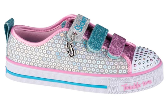 Skechers Twinkle Lite 20062L-SMLT, dla dzieci, trampki, Srebrny SKECHERS