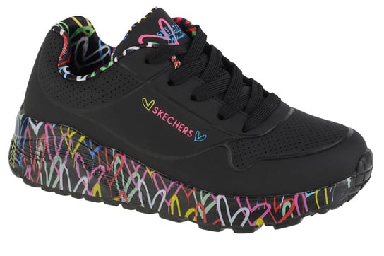 Skechers Uno Lite 314976L-BKMT, dla dziewczynki, buty sneakers, Czarne SKECHERS