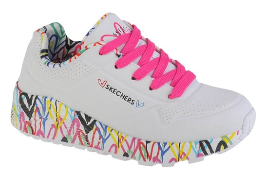 Skechers Uno Lite 314976L-WMLT, dla dziewczynki, buty sneakers, Biały SKECHERS