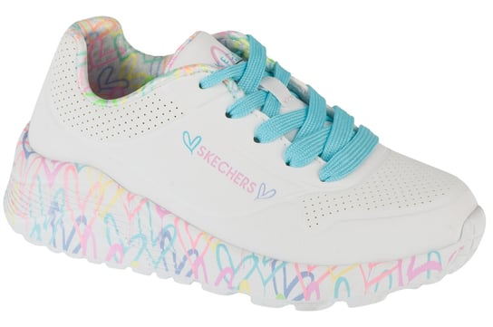 Skechers Uno Lite 314976L-WPTQ, dla dziewczynki, buty sneakers, Biały SKECHERS