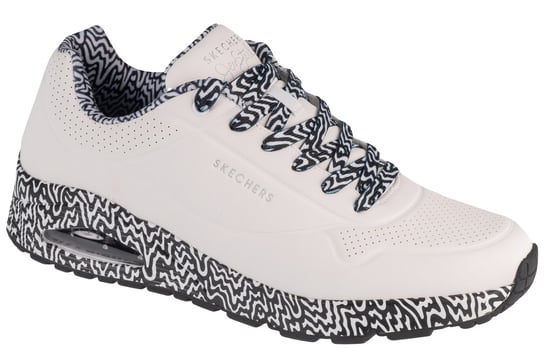 Skechers Uno - Stark Mini Drip 183518-WBK, Męskie, buty sneakers, Biały SKECHERS