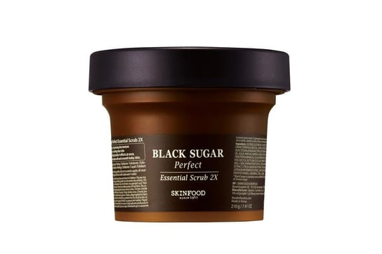 SKINFOOD, Black Sugar Perfect Essential Scrub 2X peeling do twarzy z nierafinowanym cukrem trzcinowym 210g Skinfood