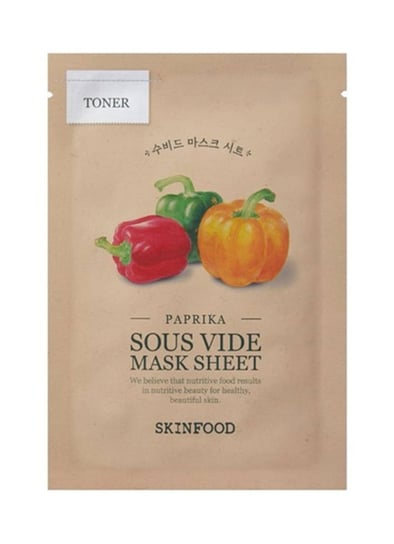SKINFOOD, Paprika Sous Vide Mask Sheet intensywnie nawilżająca maseczka w płachcie 18g Skinfood