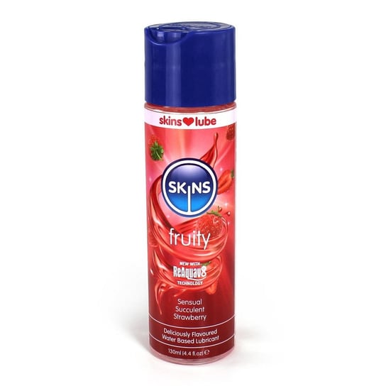 Skins, Skins Lube Fruity, Żel intymny Truskawka, 130 ml Skins