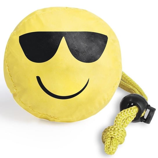 Składana torba na zakupy uśmiechnięta buzia KEMER - żółty KEMER