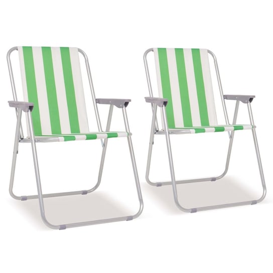 Składane krzesła kempingowe, 2 szt., stalowe, 52x62x75 cm vidaXL