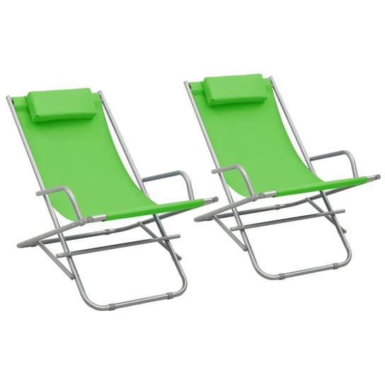 Składane krzesła ogrodowe - 2 szt. (69x61x94 cm, z / AAALOE Inna marka