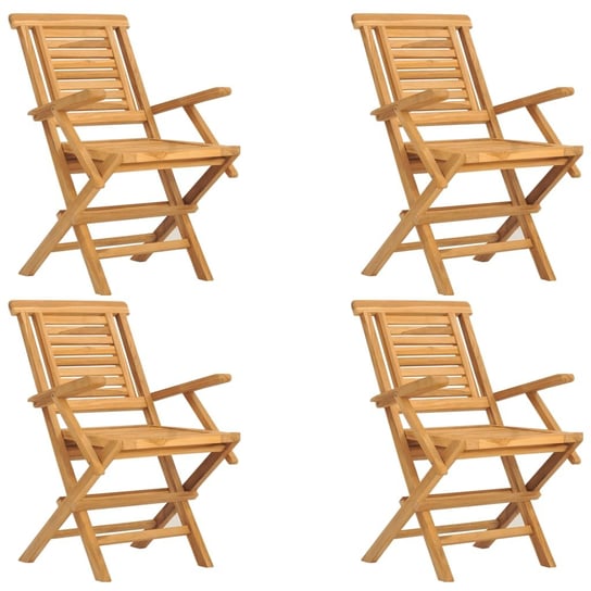 Składane Krzesła Ogrodowe, 4 Szt., 56X63X90 cm, Dr vidaXL