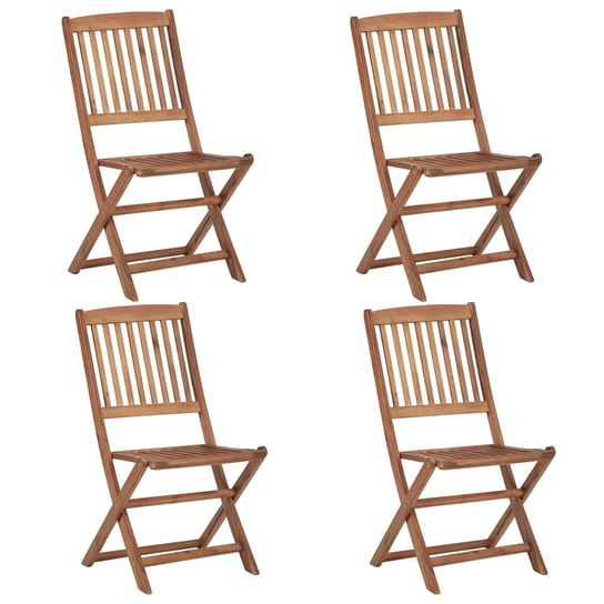 Składane krzesła ogrodowe, 4 szt., lite drewno akacjowe vidaXL