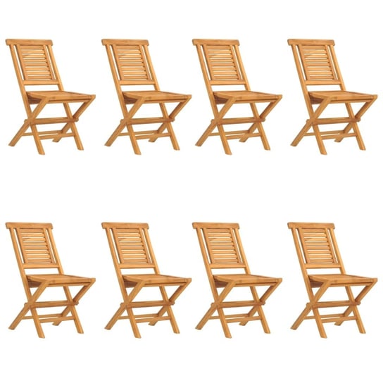 Składane krzesła ogrodowe, 8 szt., 47x63x90 cm, dr vidaXL