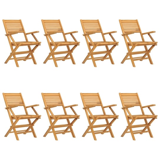 Składane krzesła ogrodowe, 8 szt., 55x62x90 cm, dr vidaXL