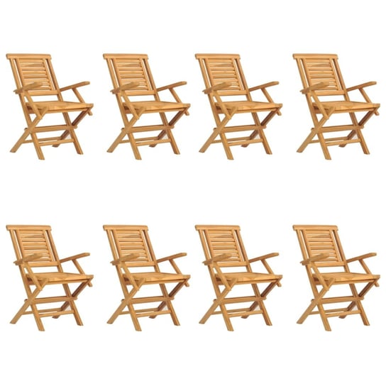 Składane Krzesła Ogrodowe, 8 Szt., 56X63X90 cm, Dr vidaXL