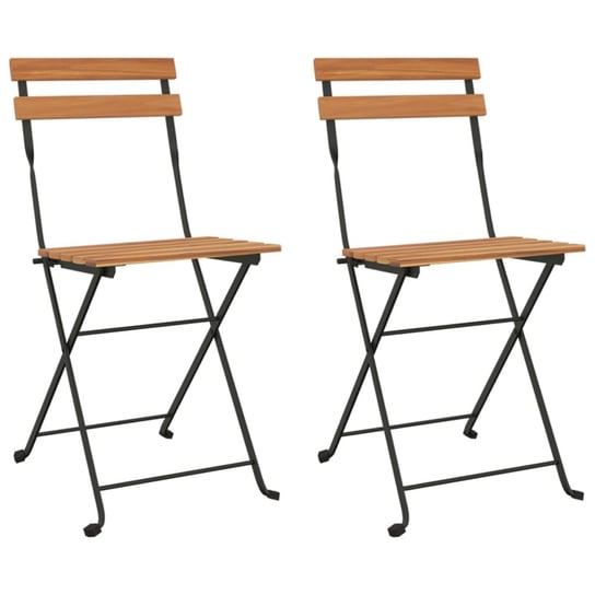 Składane krzesła ogrodowe - drewno tekowe - 39x45x Inna marka