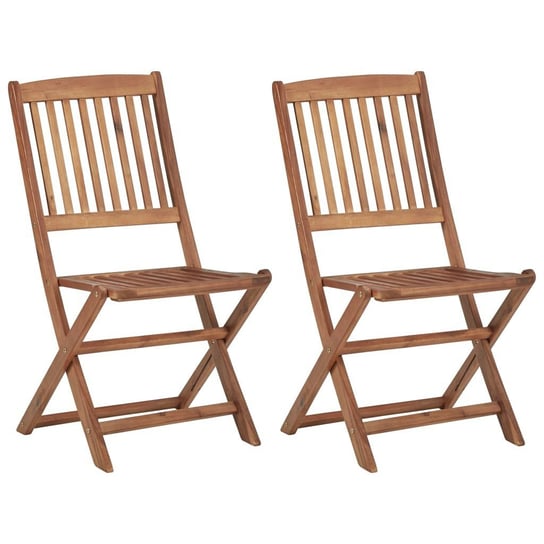 Składane krzesła ogrodowe VIDAXL, brązowe, 2 szt. vidaXL