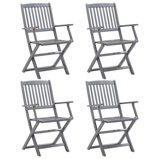 Składane krzesła ogrodowe VIDAXL, brązowe, 4 szt., 54x57x91 cm vidaXL