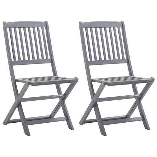 Składane krzesła ogrodowe VIDAXL, szare, 2 szt. vidaXL
