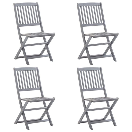 Składane krzesła ogrodowe VIDAXL, szare, 4 szt., 48,5x57x91 cm vidaXL