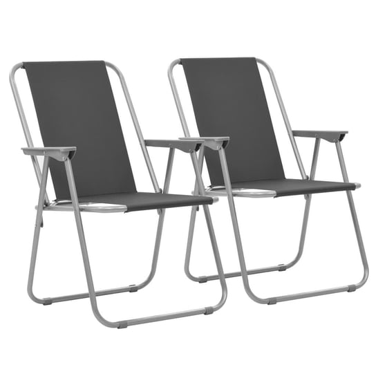 Składane krzesła turystyczne, 2 szt., 52 x 59 x 80 cm, szare vidaXL
