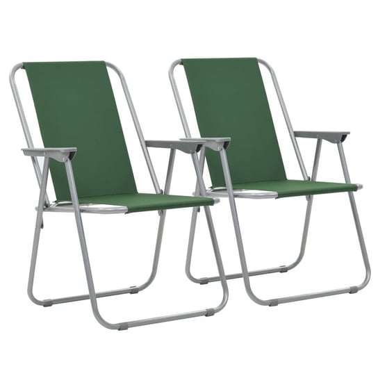 Składane krzesła turystyczne, 2 szt., 52 x 59 x 80 cm, zielone vidaXL