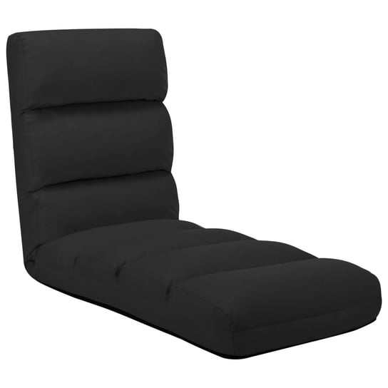Składane krzesło podłogowe, czarne, sztuczna skóra vidaXL