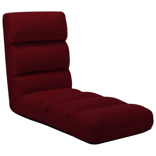 Składane krzesło podłogowe, winna czerwień, sztuczna skóra vidaXL